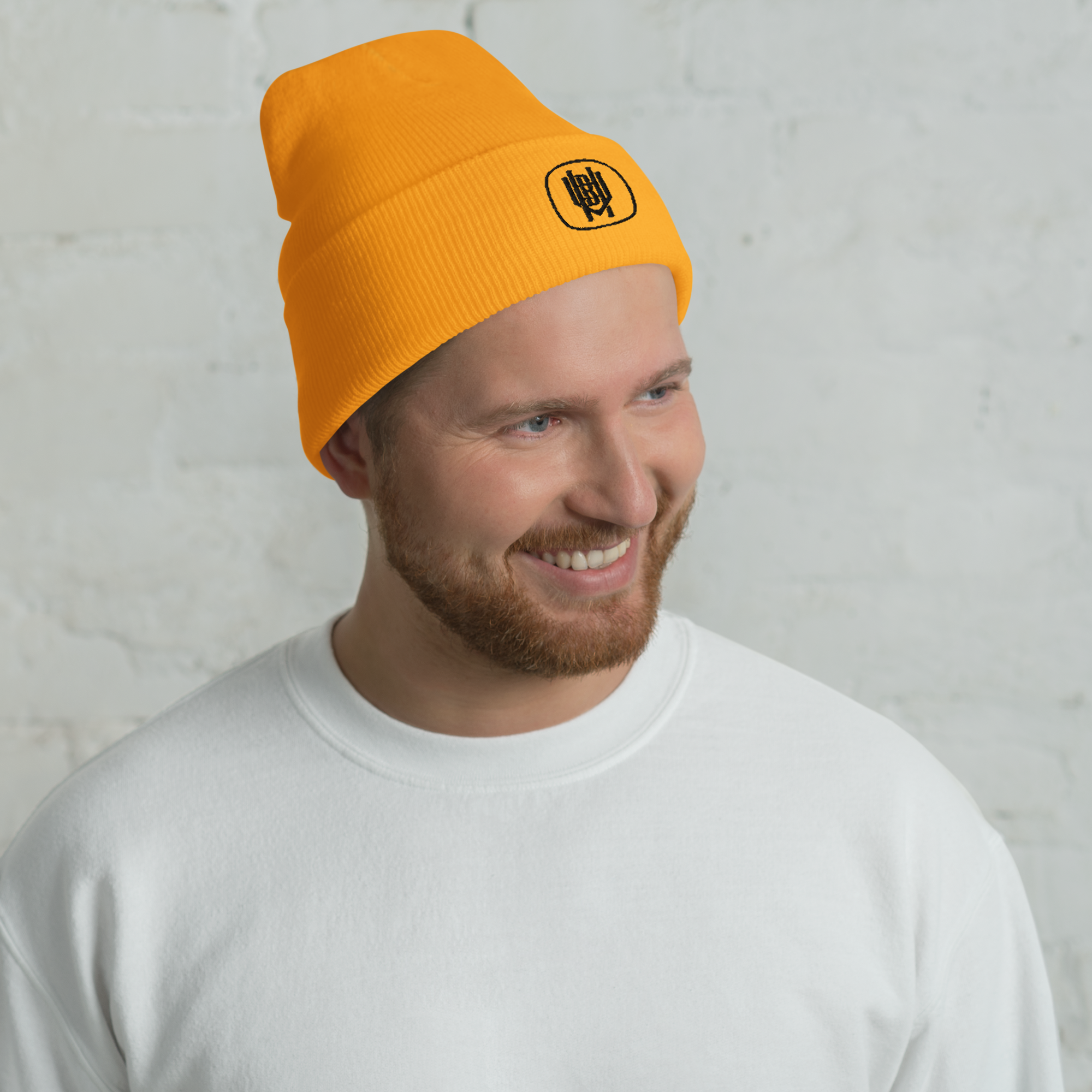 Cuffed Beanie | Embroidered | Black Badge