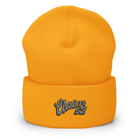 Buy gold Cuffed Beanie | Embroidered | OG Grey