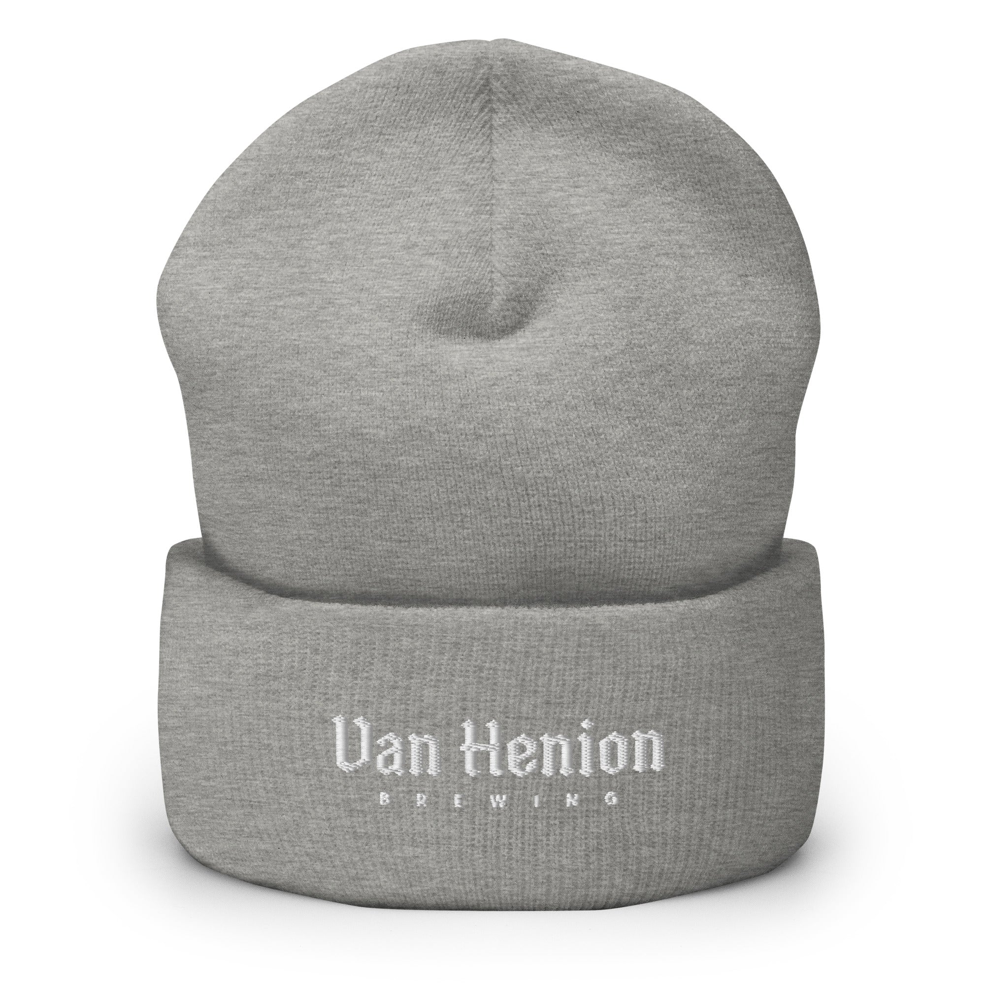 Embroidered Cuffed Beanie | White Lettering Graphic | Bout It Merch