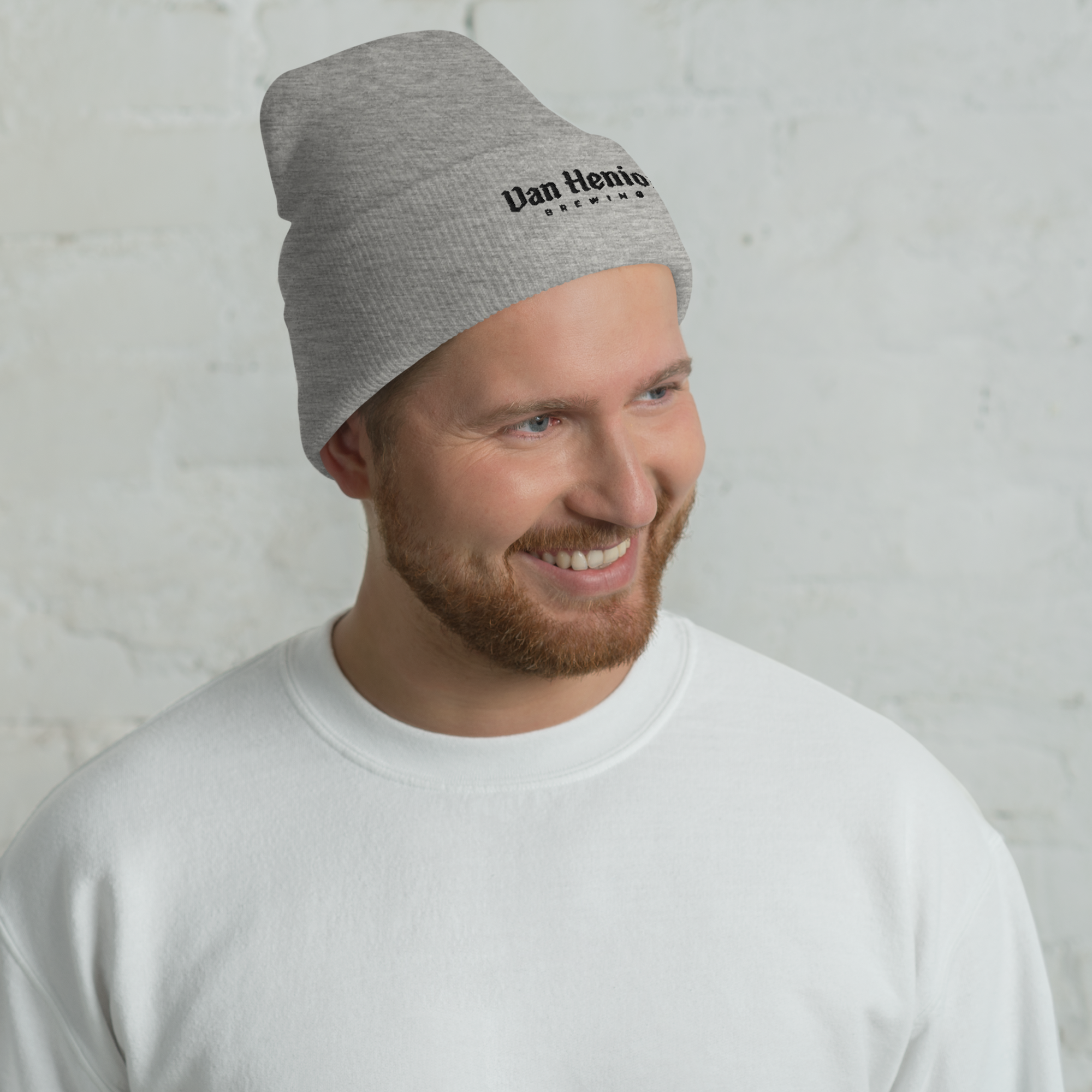 Cuffed Beanie | Embroidered | Black Lettering