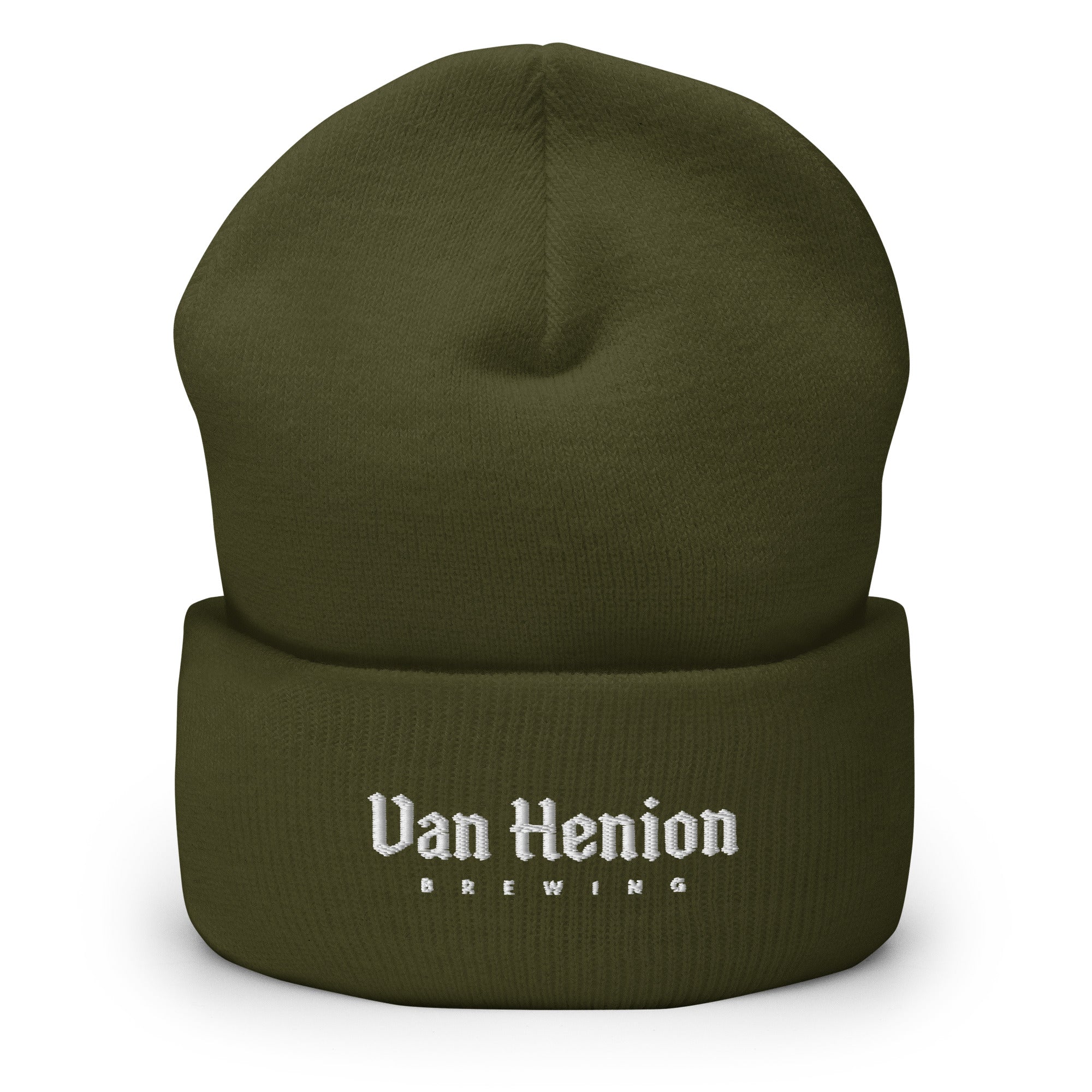 Embroidered Cuffed Beanie | White Lettering Graphic | Bout It Merch