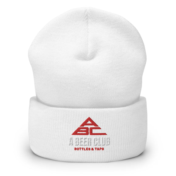 Cuffed Beanie | Embroidered | OG White & Red