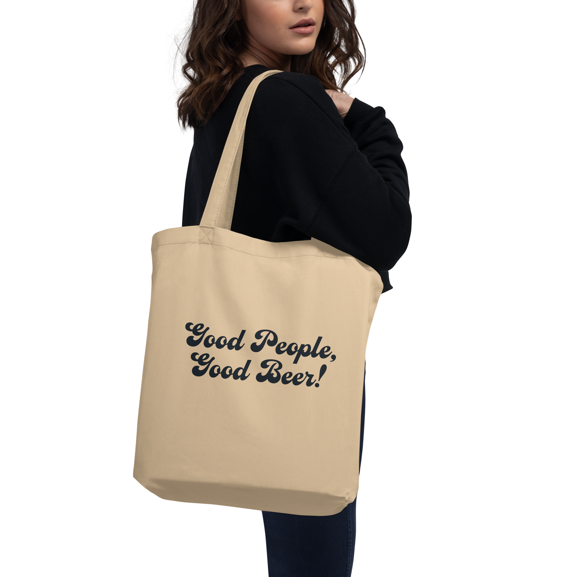 Eco-Friendly Tote Bag | Round "Good People Good Beer"