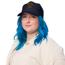 Foam Trucker Hat | Embroidered | Round Gold logo-10