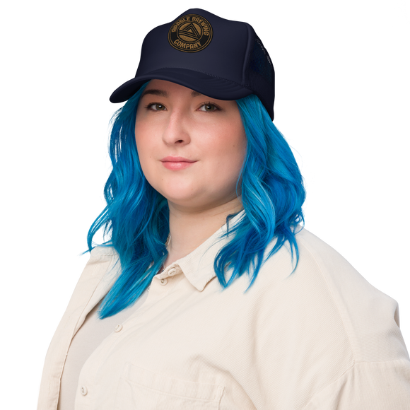 Foam Trucker Hat | Embroidered | Round Gold logo