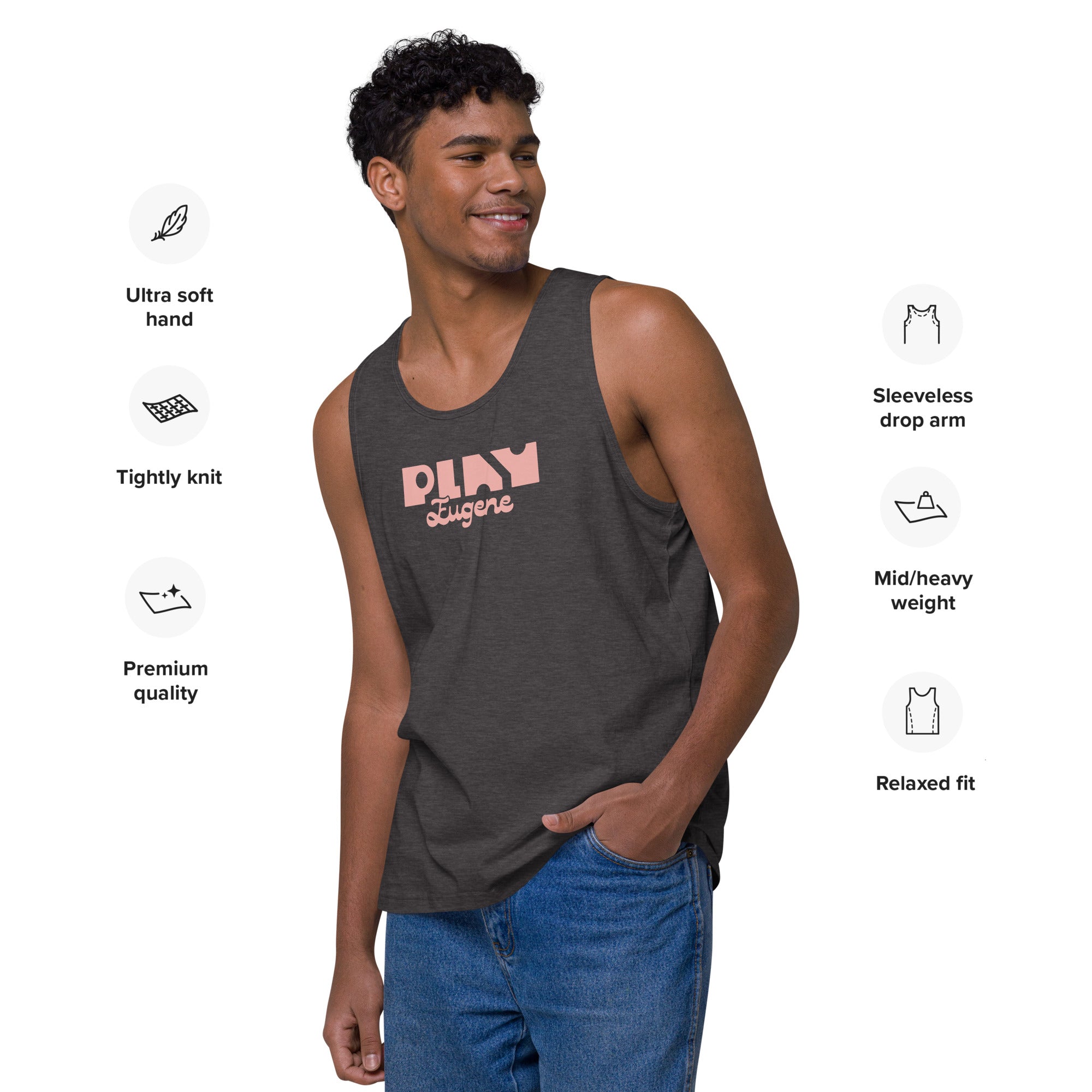 Best Cotton Tank Tops | Play Eugene Tank Top | Bout It Merch