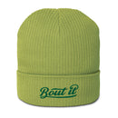 Organic Ribbed Beanie | Embroidered Logo Beanie | Bout It Merch