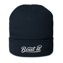 Ribbed Knit Beanie | Black Beanie Hat | Bout It Merch