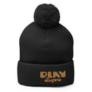 Black Pom Pom Hat | Pom Pom Beanie | Bout It Merch