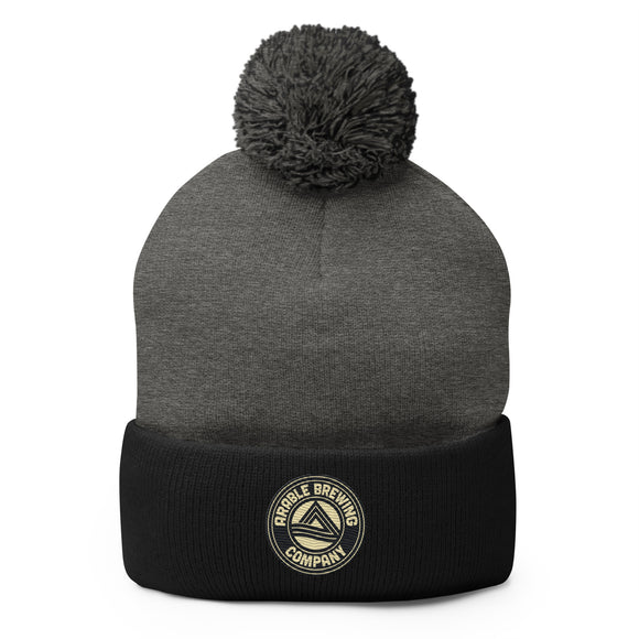 Pom Pom Beanie Hat | Round Logo Beanie | Bout It Merch