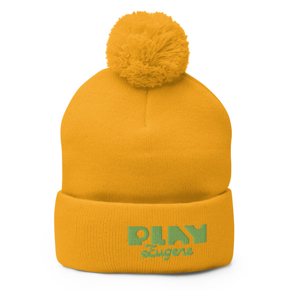 Pom Pom Beanie Gold | Gold Beanie Hat | Bout It Merch
