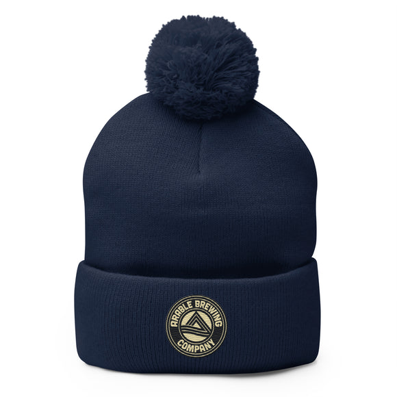 Pom Pom Beanie Hat | Round Logo Beanie | Bout It Merch