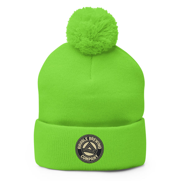 Pom Pom Beanie Hat | Round Logo Beanie | Bout It Merch