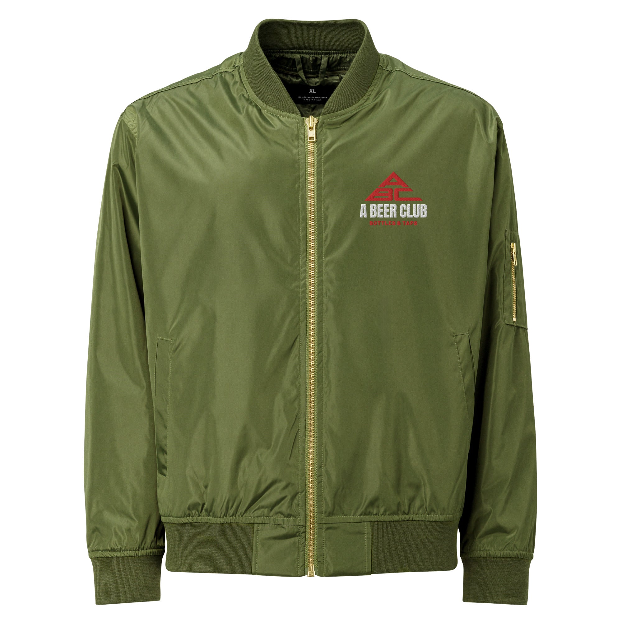 Buy army Embroidered Bomber Jacket | OG Red &amp; White Sunburst