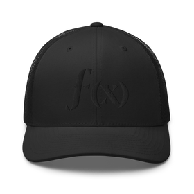 Trucker Hat | Embroidered Black on Black - 0