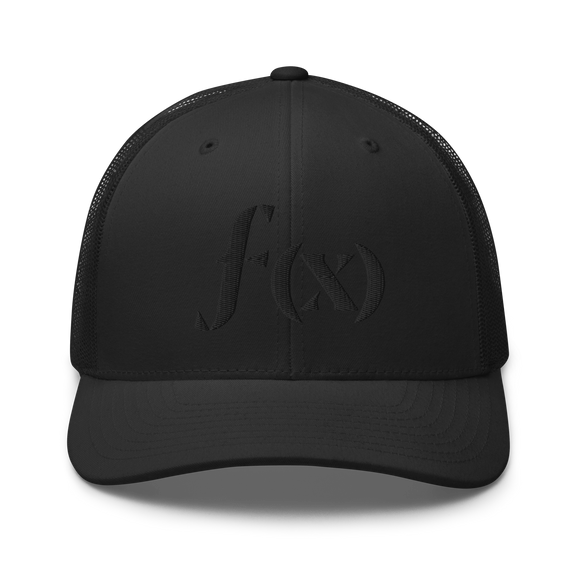Trucker Hat | Embroidered Black on Black