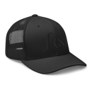 Trucker Hat | Embroidered Black on Black-1