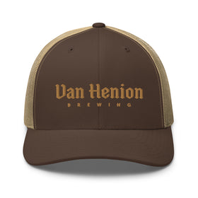 Buy brown-khaki Trucker Hat | Gold Lettering