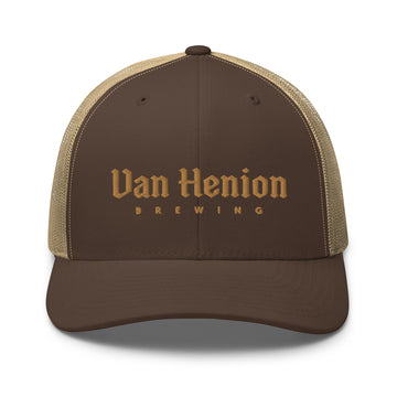 Buy brown-khaki Classic Trucker Hat | Gold Lettering