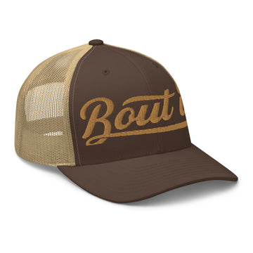 Brown Trucker Hats | Embroidered Logo Hat | Bout It Merch