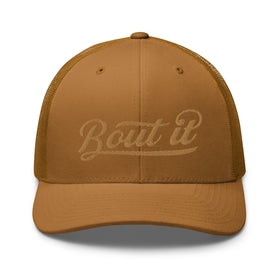 Brown Trucker Hats | Embroidered Logo Hat | Bout It Merch
