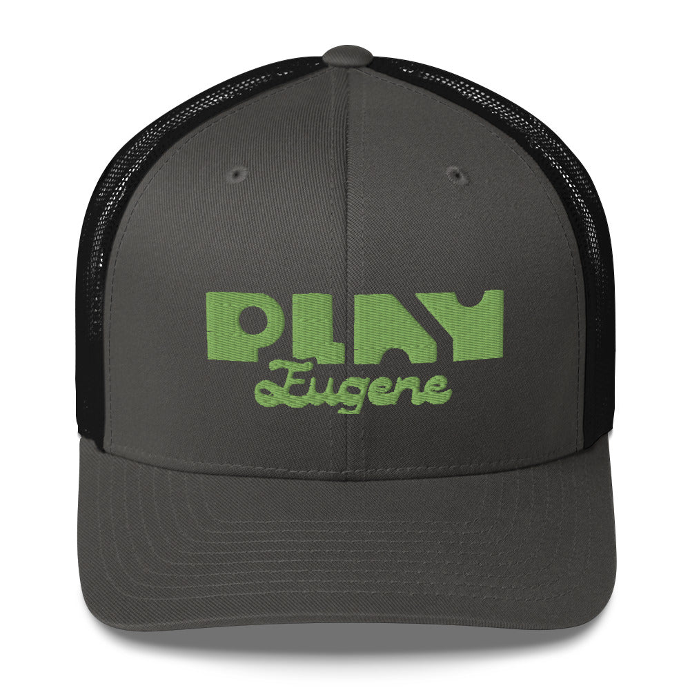 Embroidered Trucker Hats | Charcoal Trucker Hat | Bout It Merch