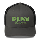 Embroidered Trucker Hats | Charcoal Trucker Hat | Bout It Merch