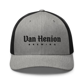 Buy heather-black Trucker Hat | Black Lettering