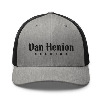 Buy heather-black Classic Trucker Hat | Black Lettering