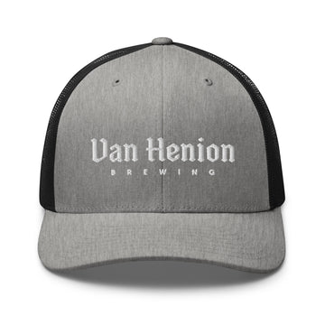 Buy heather-black Classic Trucker Hat | White Lettering