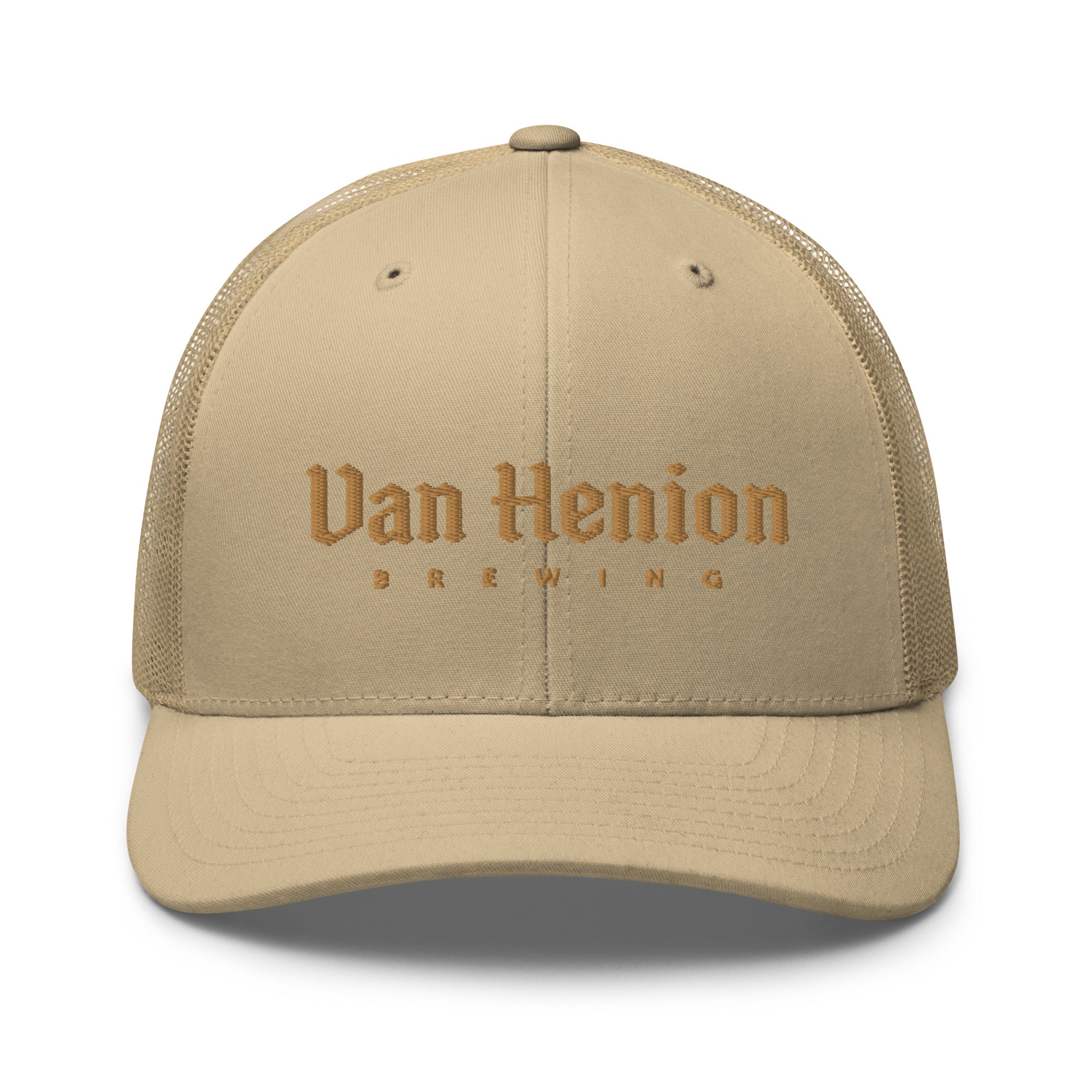 Buy khaki Trucker Hat | Gold Lettering