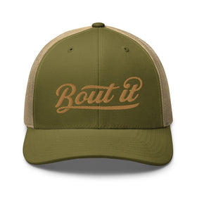 Brown Trucker Hats | Embroidered Logo Hat | Bout It Merch