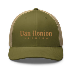 Buy moss-khaki Trucker Hat | Gold Lettering