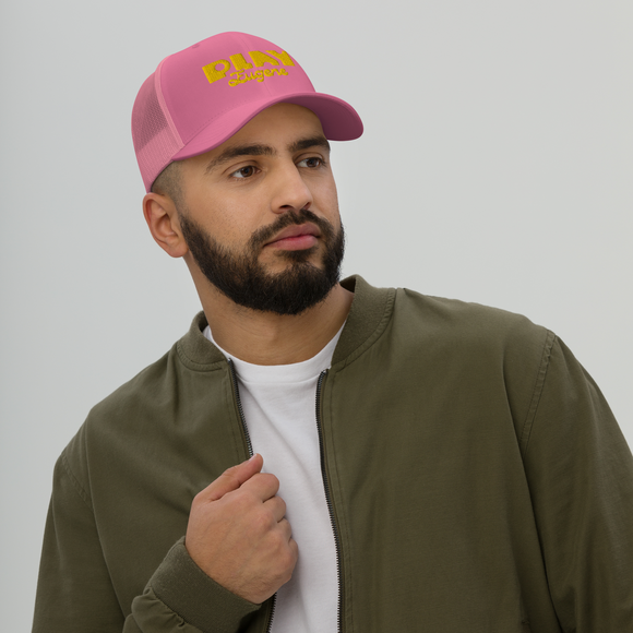 Pink Trucker Cap | Mid Profile Hat | Bout It Merch