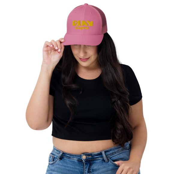 Pink Trucker Cap | Mid Profile Hat | Bout It Merch