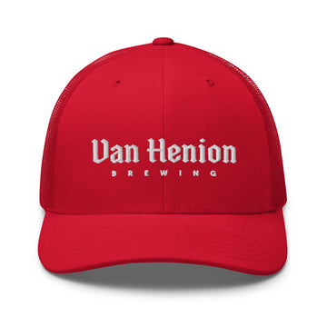 Buy red Classic Trucker Hat | White Lettering