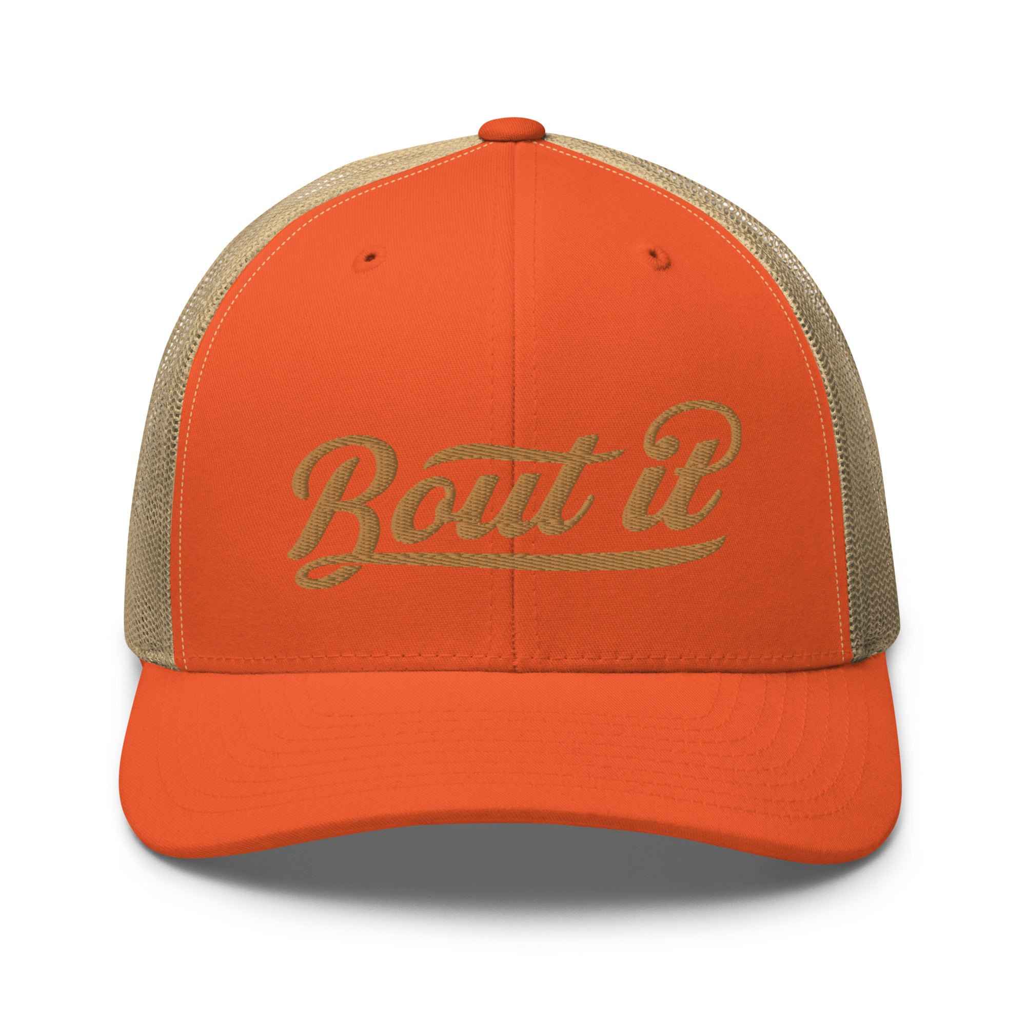 Brown Trucker Hats | Embroidered Logo Hat | Bout It Merch