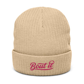 Ribbed Knit Beanie | Bout It | Flamingo | Bout It Merch
