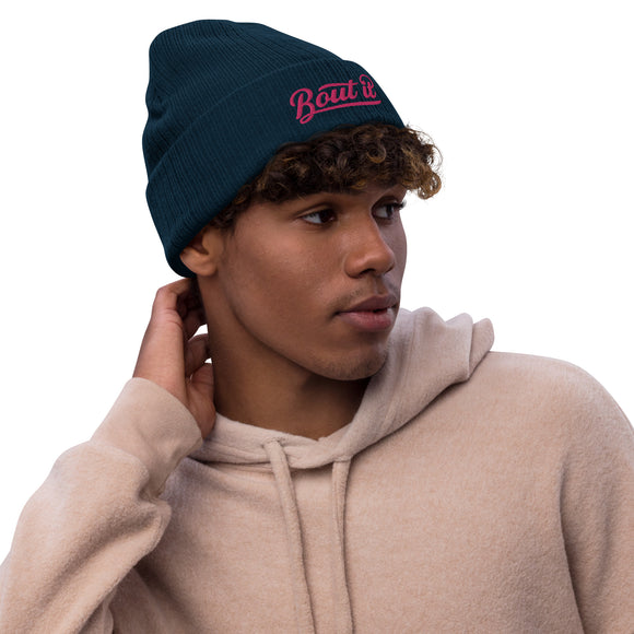 Ribbed Knit Beanie | Bout It | Flamingo | Bout It Merch