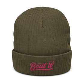 Ribbed Knit Beanie | Bout It | Flamingo | Bout It Merch