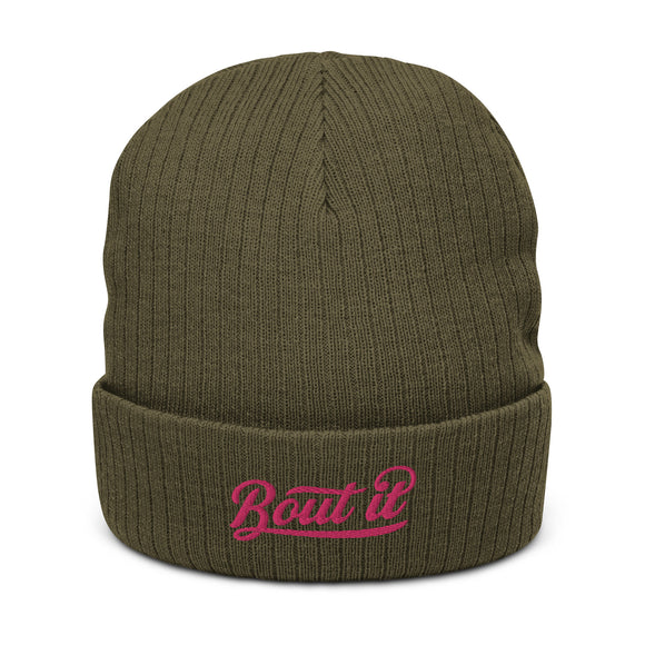 Ribbed Knit Beanie | Bout It | Flamingo | Bout It Merch