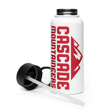 Stainless Steel Water Bottle with a Straw Lid | Red Peaks - 0