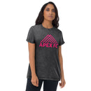 Unisex Stone-Washed Tee | Pink Apex Peaks-3