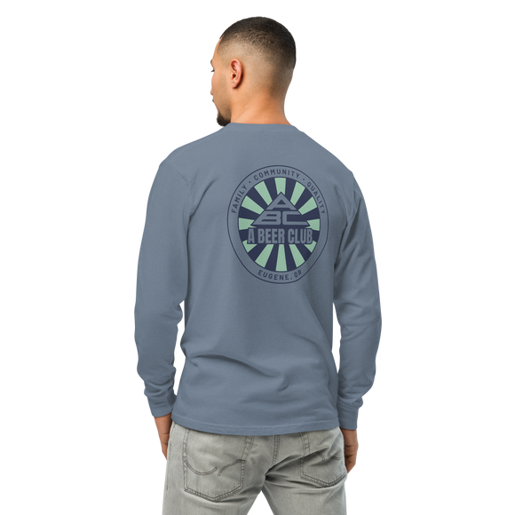 Comfort Colors Long Sleeve | Navy & Green Sunburst