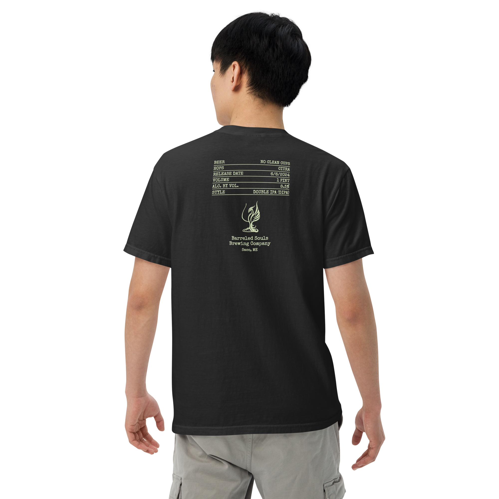 Comfort Colors T-shirt | No Clean Cups Colored Text