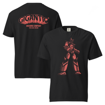 Garment-Dyed Tee | Red Robot + Horizontal Logo