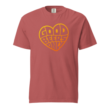 Buy crimson Comfort Colors T-shirt | Good Beers Only