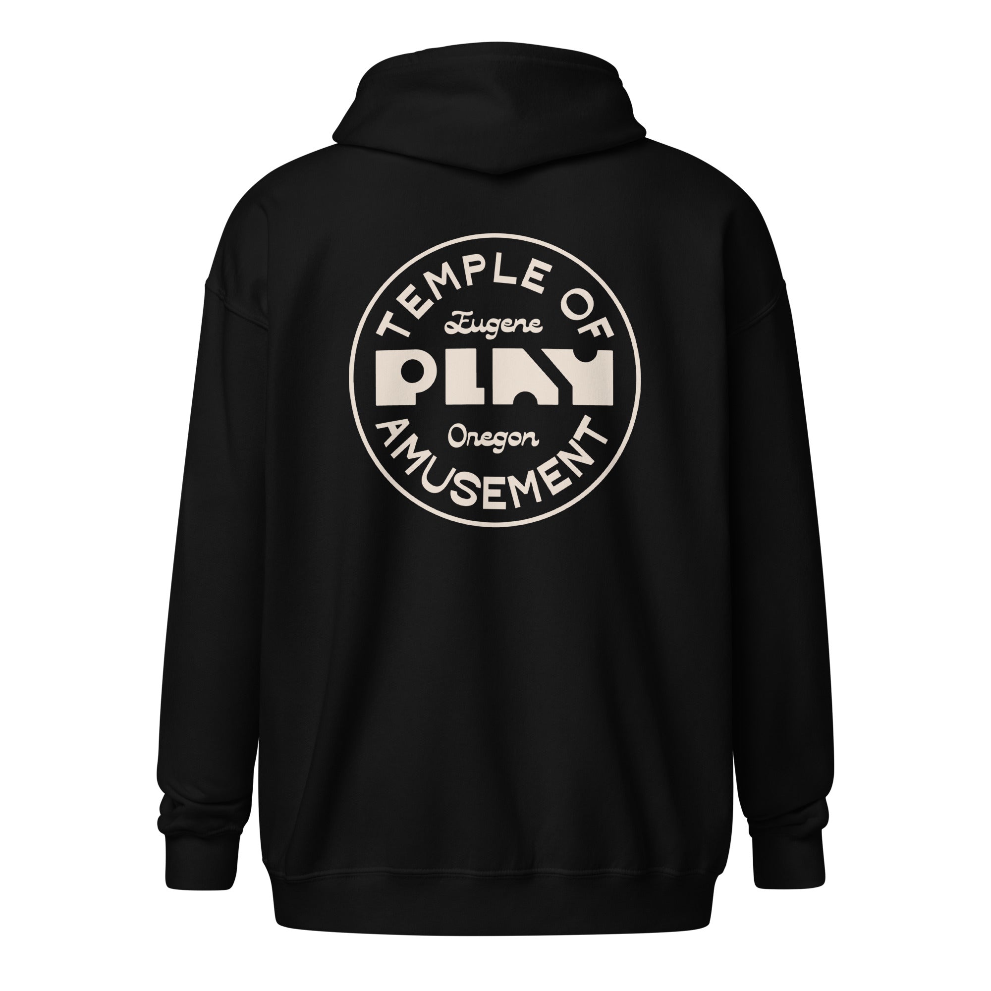 Black Zip up Hoodie | Play Eugene Hoodie | Bout It Merch