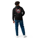 Zip Hoodie | Embroidered ABC | Red & White Sunburst-8