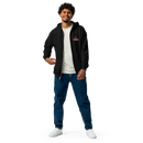 Zip Hoodie | Embroidered ABC | Red & White Sunburst-9